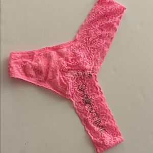 Pink Lace Women's Thong
